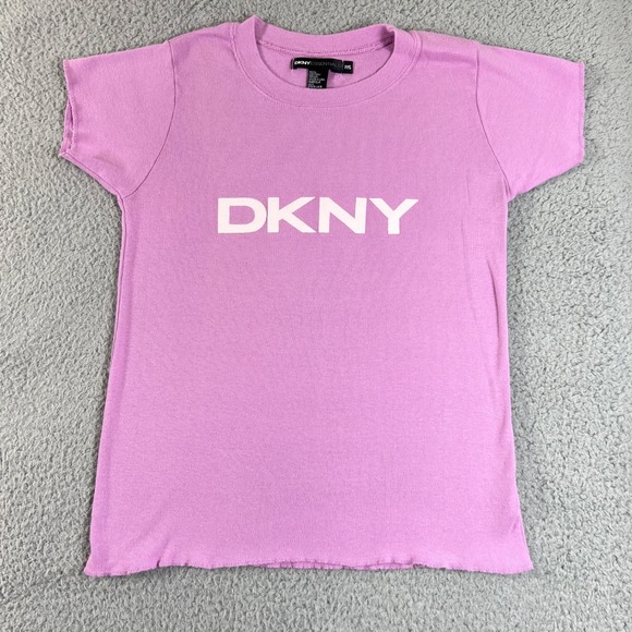 Dkny Tops - DKNY T-Shirt Women's P/S Orchid Purple Logo Baby Tee Vintage 90s Made in USA NWT